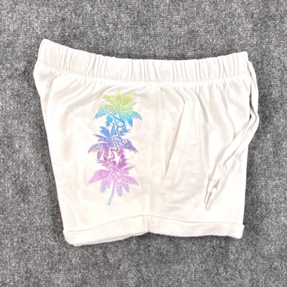 Victoria's Secret PINK Womens Medium White Fleece Lounge Shorts